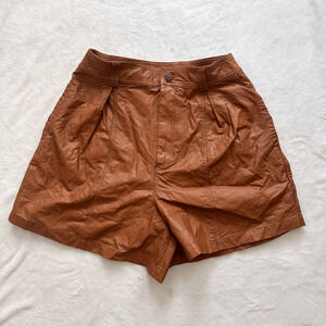 Free People Faux Leather Shorts